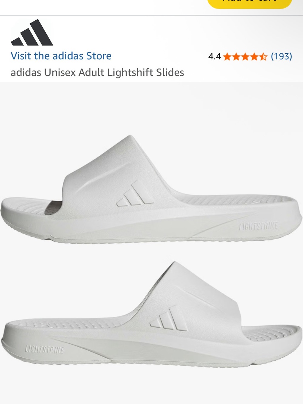 NWT ADIDAS Women's Slide Sandals in Off-White - Picture 5 of 5